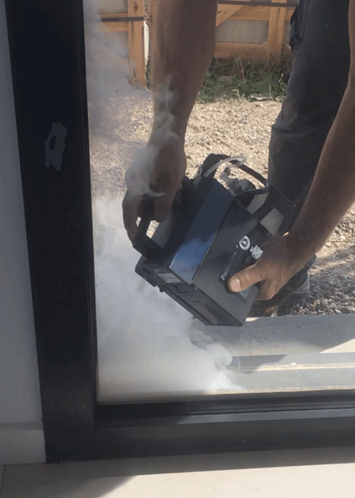 mise en depression lors d'un test d'etancheite RT2012